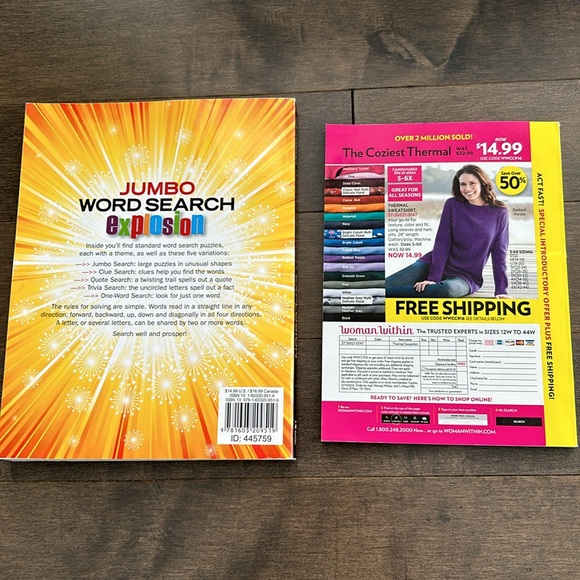 Jumbo Word Search & Kappa Suduko Puzzles, Brain Teasers Easy Medium Hard Puzzles - Picture 2 of 13